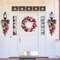 Set of 2/4 Christmas Berry Pinecone & Bell Teardrop Wreath Door Hanging Decor